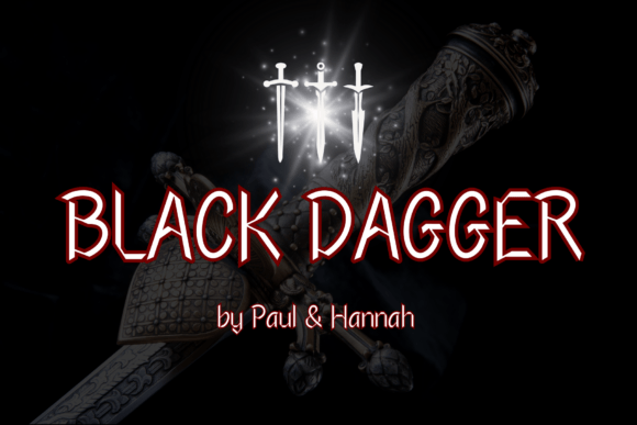 Black Dagger Font for Gothic Fantasy Business Branding