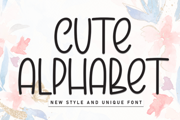 Cute Alphabet Font for Handmade Product Labels and Craft Projects