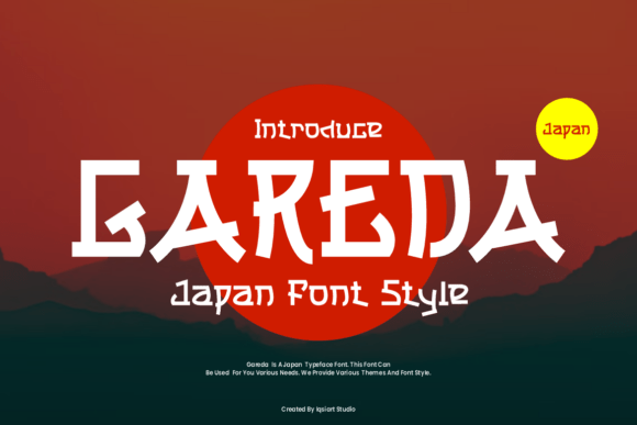 Gareda: A Bold Japanese-Style Font