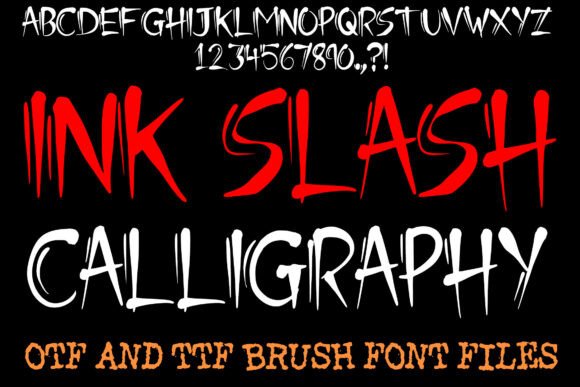 Ink Slash Calligraphy: A Bold Brush Font for Expressive Branding