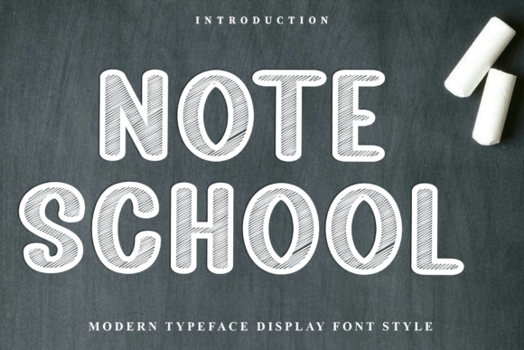 Note School Font for Handmade Labels and Craft Products