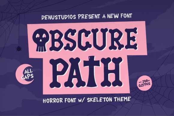 Obscure Path Display Font for Horror Web Projects