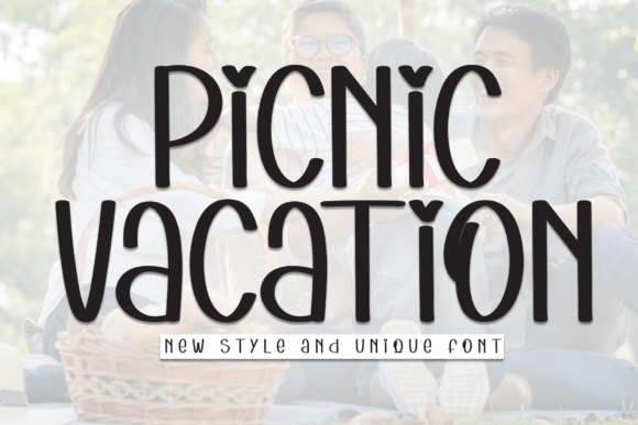 Picnic Vacation Font for Editorial Design and Publishing