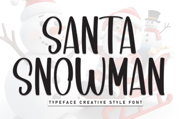 Santa Snowman Font for Business Branding