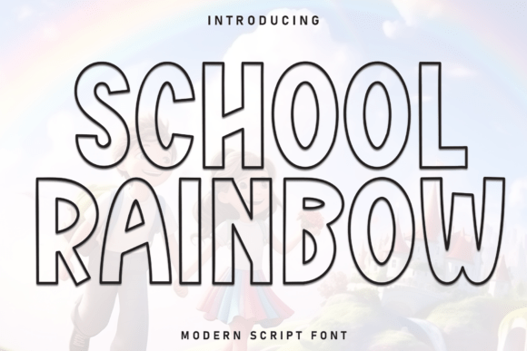 School Rainbow Font
