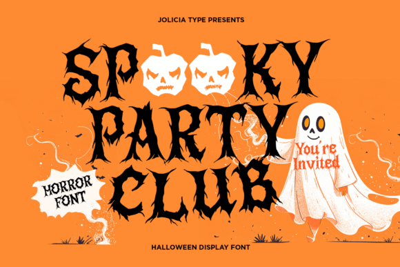 Spooky Party Club Font for Creative Projects