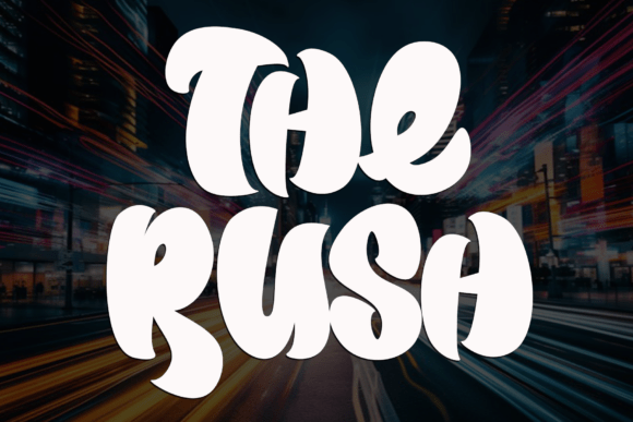 The Rush Display Font for Warm Branding Projects