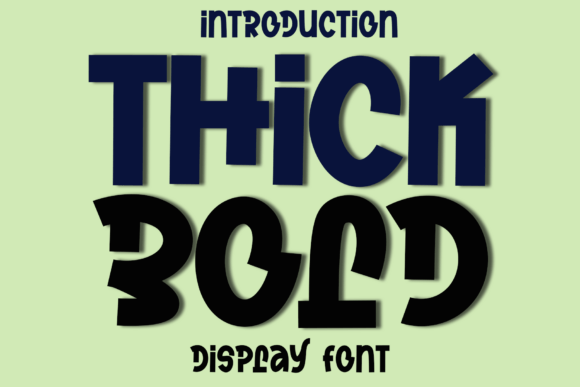 Thick Bold: A Casual Display Font for Editorial Design and Publishing