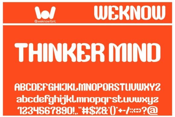 Thinker Mind: A Bold Geometric Display Font for Modern Web Design