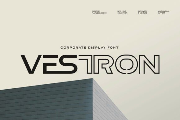 Vestron: A Bold Display Font for Modern Design
