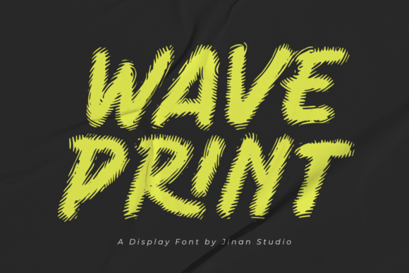 Wave Print Font for Bold Visuals